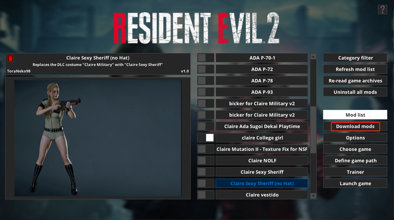 生化危机2如何使用mod（生化危机2 制作mod教程）