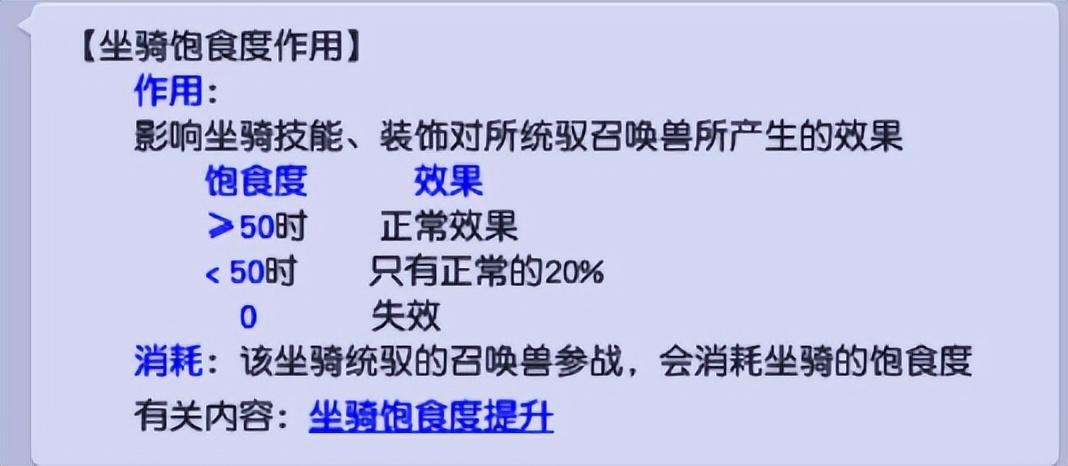 梦幻西游坐骑好感度和饱食度的影响有多大（坐骑好感度和饱食度提升效果介绍）