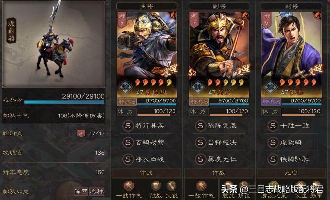 三国志战略版无惧特技（三国志战略版无惧爆头骑玩法详解）