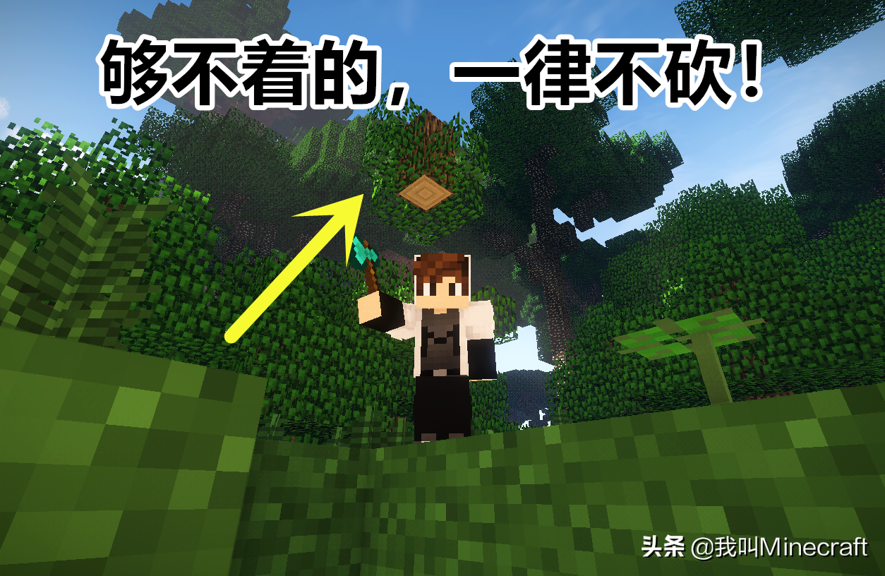 我的世界没有工具怎么砍树（我的世界中新手如何砍树）
